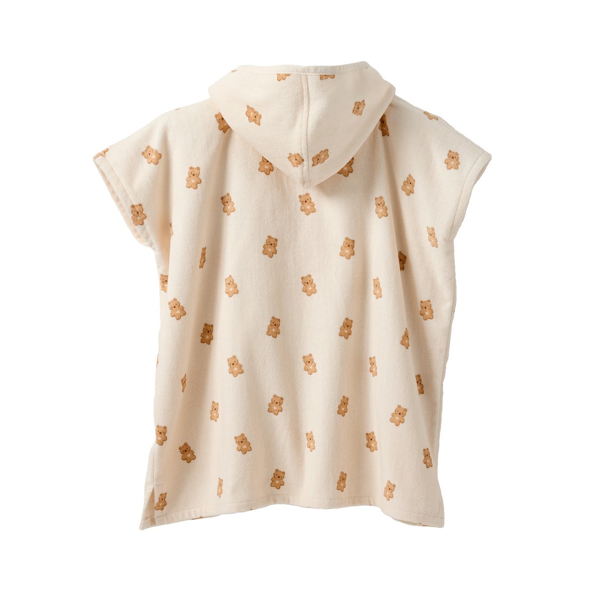 Poncho de bain PETIT OURS, avec coton recyclé blanc imprimé, VERTBAUDET