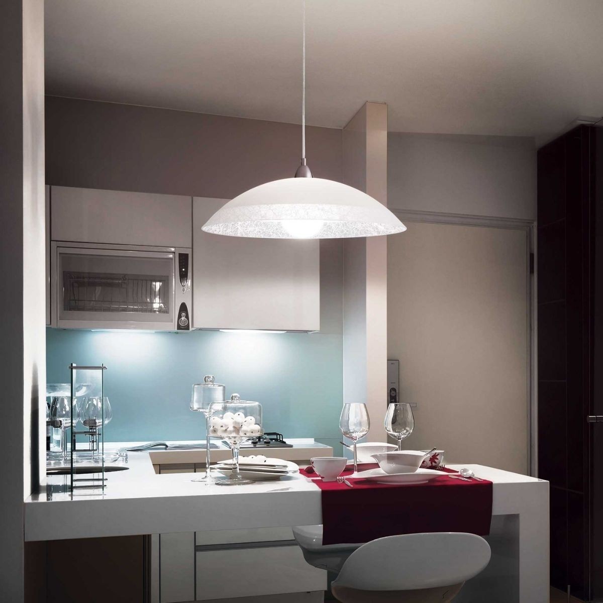 Suspension    LANA argenté, IDEAL LUX