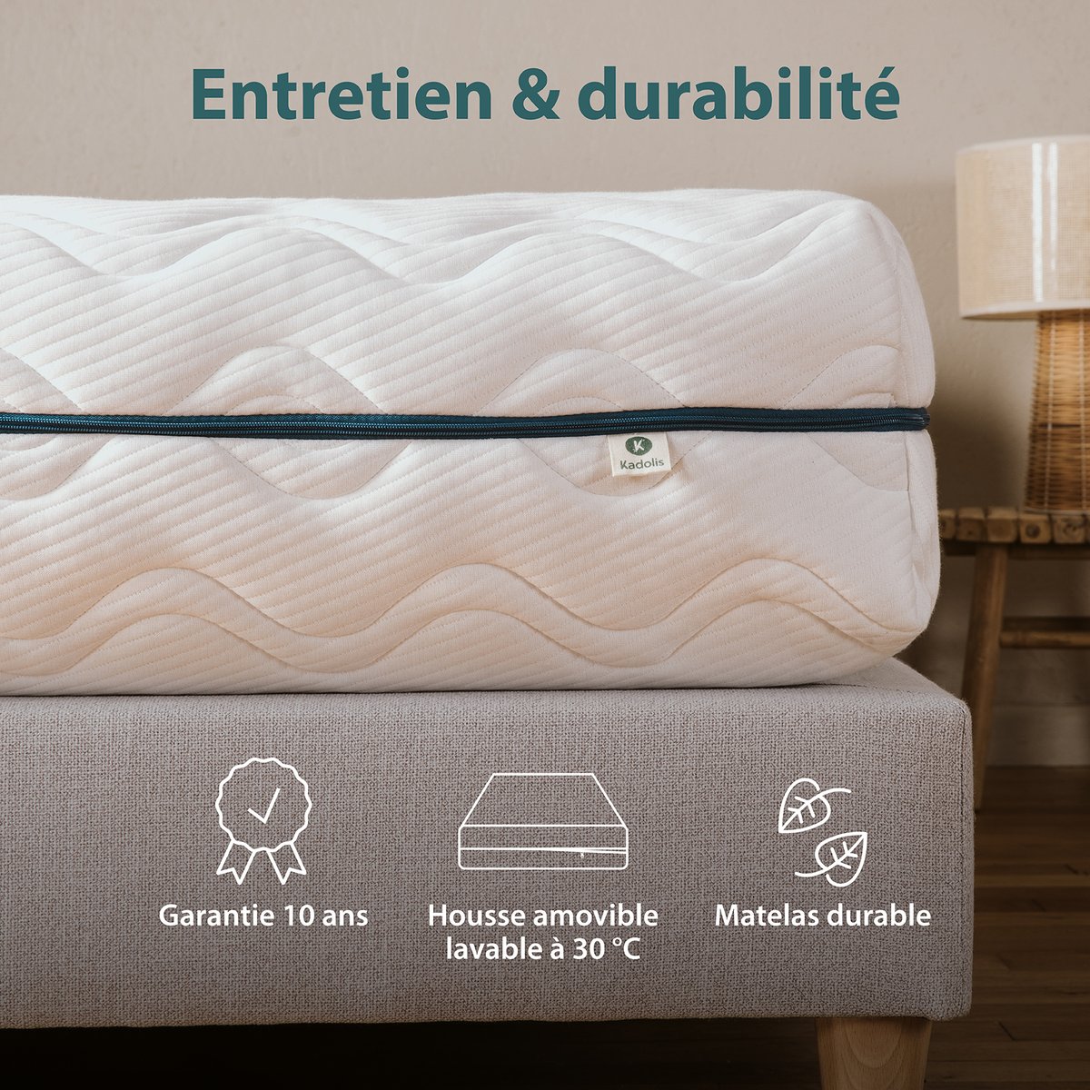 Matelas modulable au confort personnalisable COCOLEGEND blanc, KADOLIS