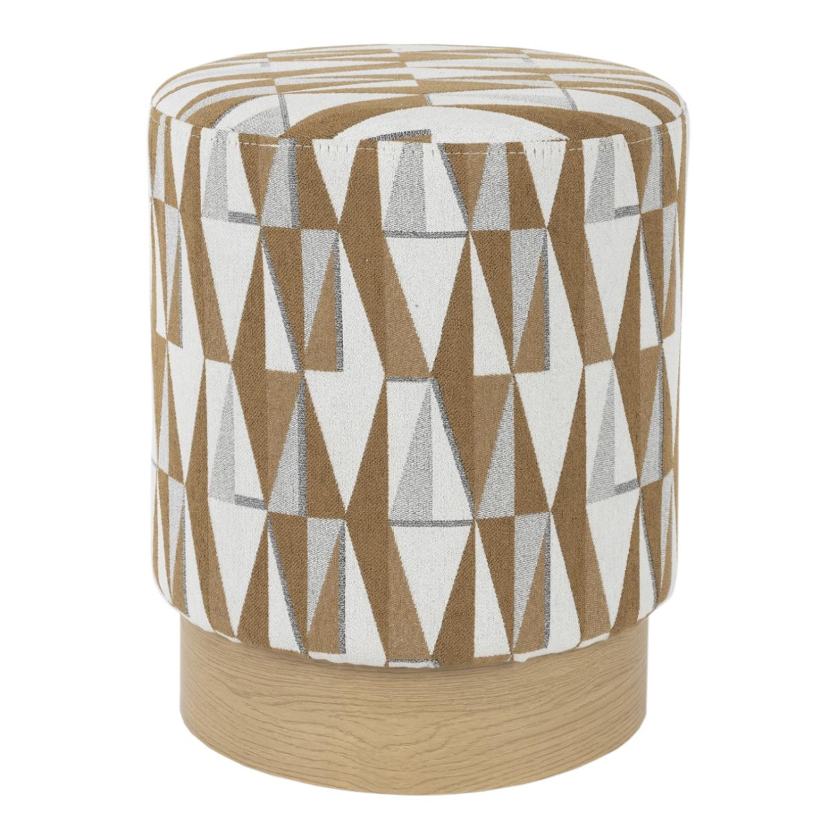 Tabouret pouf en tissu - ZIGGY multicolore, MATHI DESIGN