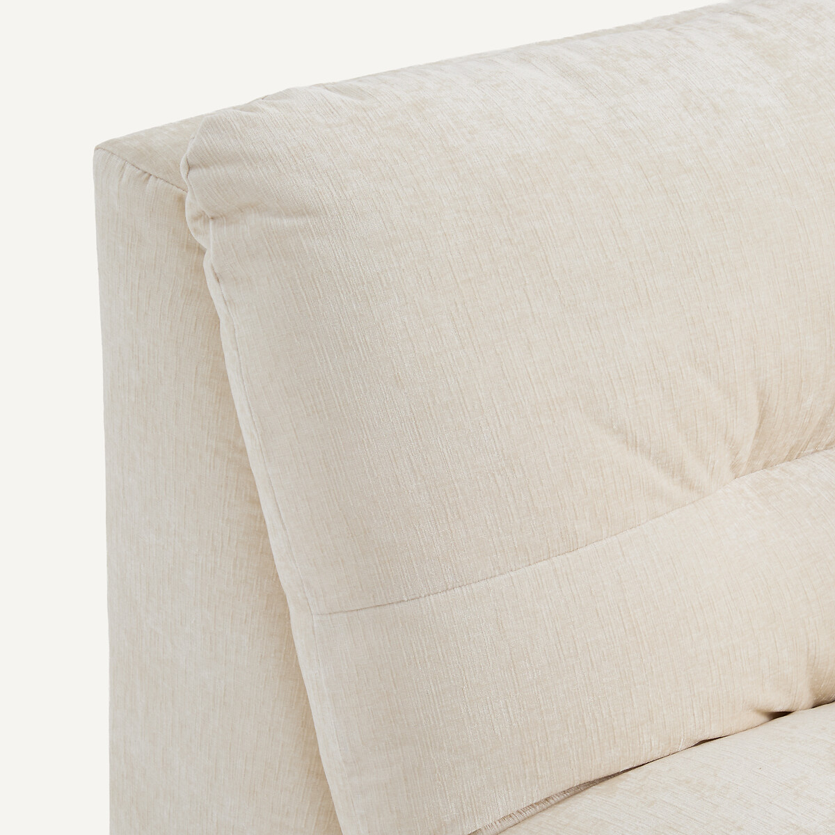 Angle 90° modulable en velours chenille, GIULIANO blanc, AM.PM
