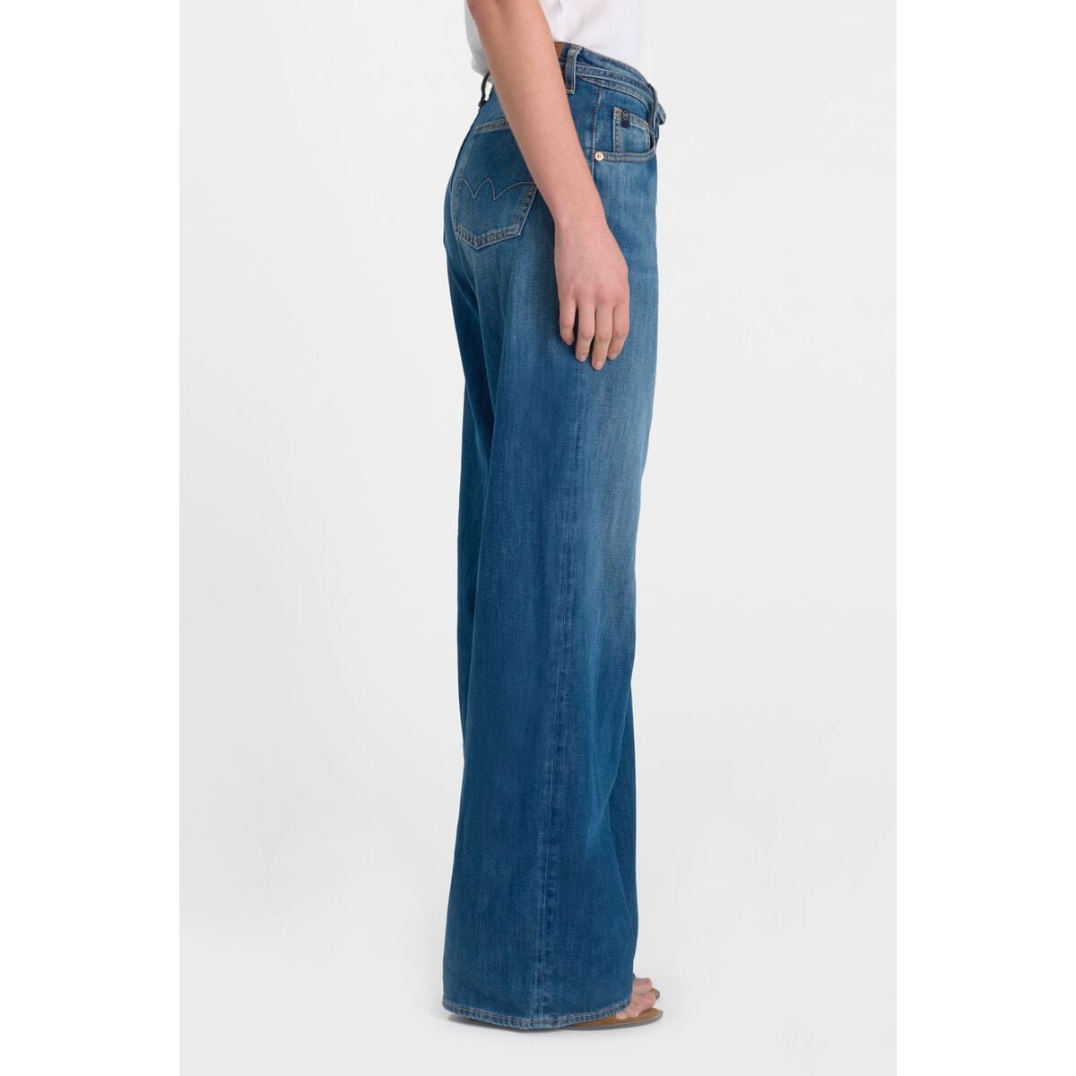 Jeans loose, large wide leg , longueur 34 blue, LE TEMPS DES CERISES