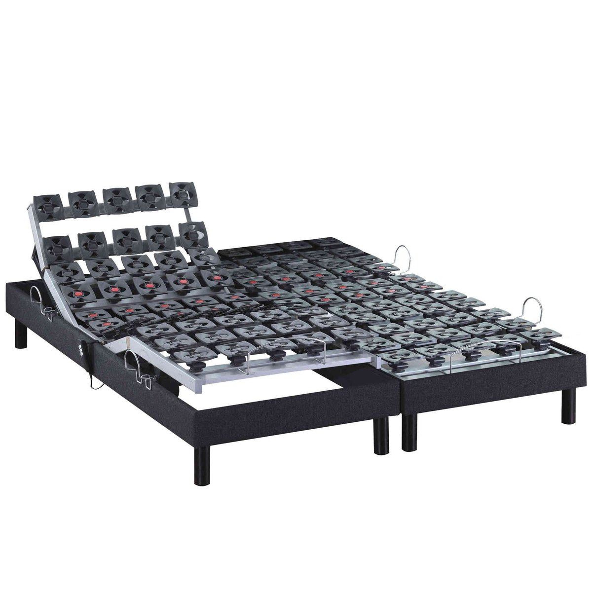 Sommier de relaxation électrique à plots anthracite, SOMEO