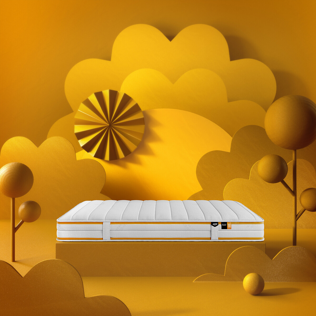 Jay-Be® Bio Fresh e-Pocket Eco-Friendly Children's Mattress white + yellow, JAY-BE