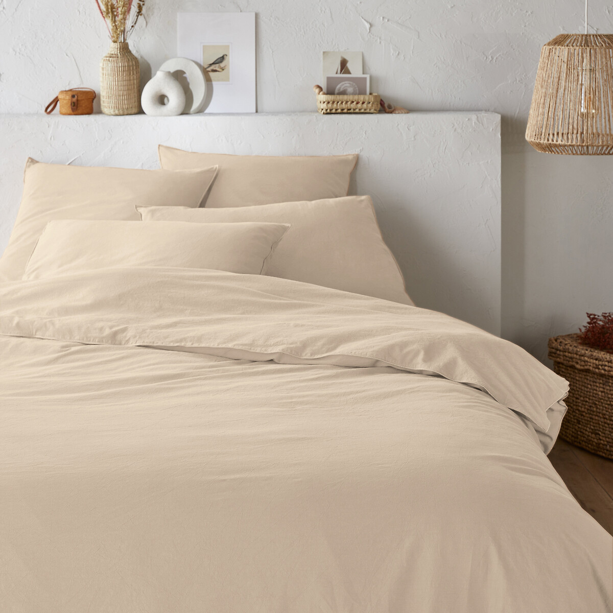 Erwin 50% Recycled Cotton Pillowcase natural, LA REDOUTE INTERIEURS