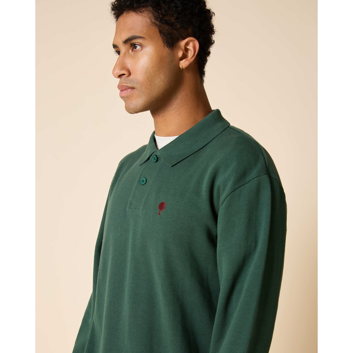 Polo en maille vert forêt, FAGUO