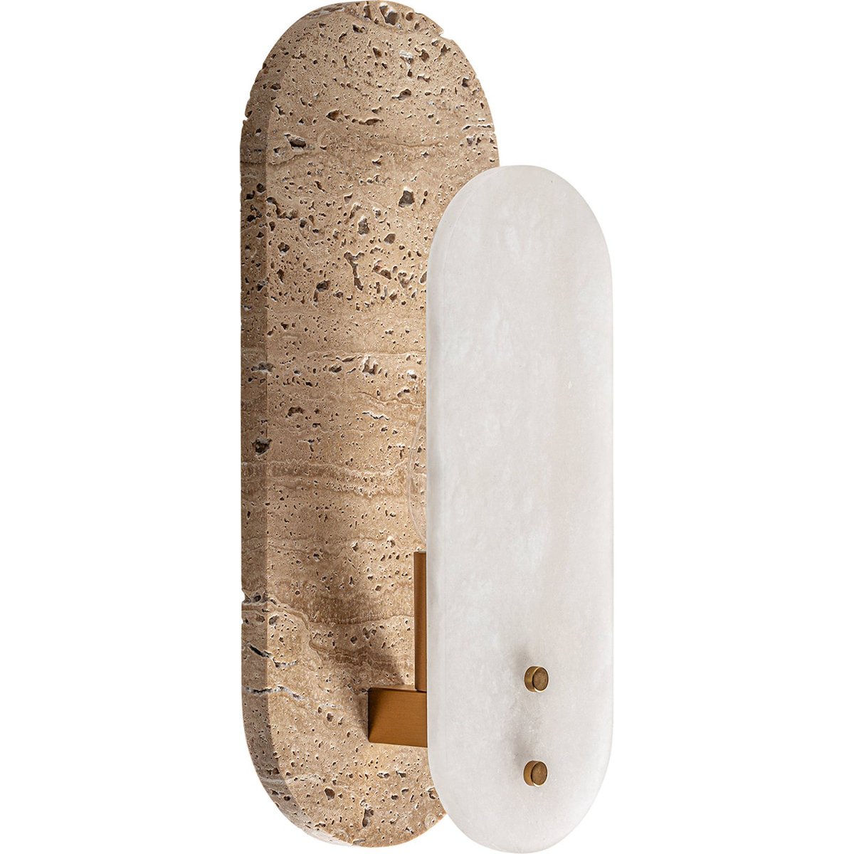 Lampe murale art déco en marbre blanc marbré crème élégant, RECOLLECTION