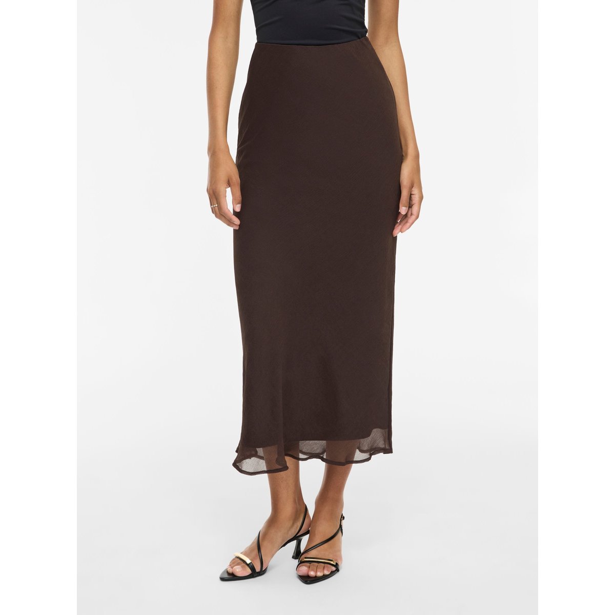 Jupe Longue marron - coffee bean1, VILA