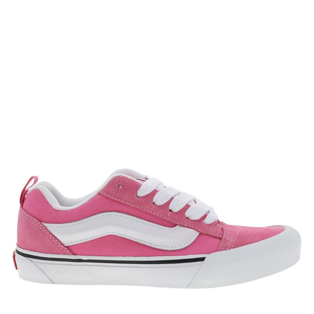 Baskets KNU SKOOL cuir talon plat rose, VANS