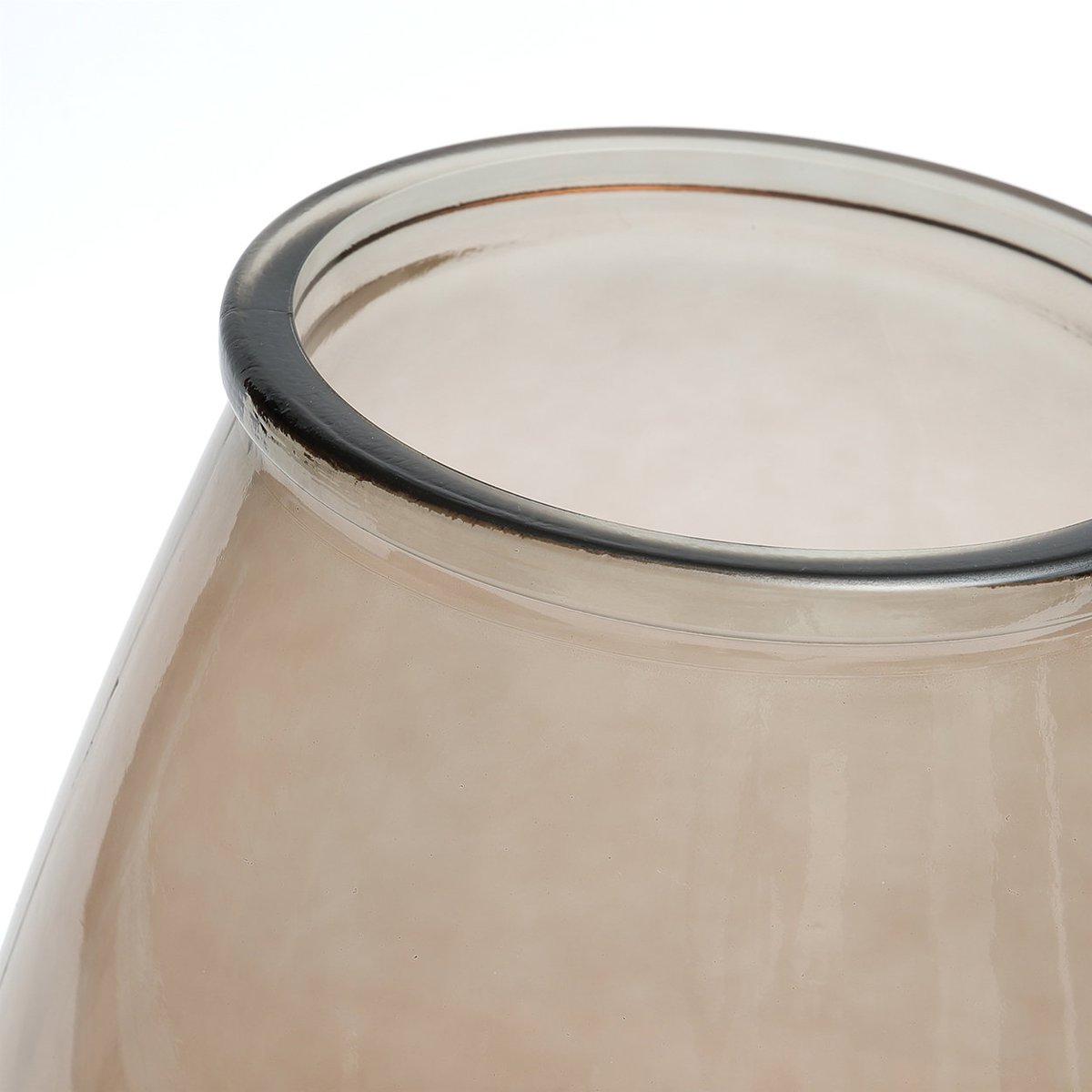 Le vase en verre recyclé QIEZI beige, BAZAR BIZAR
