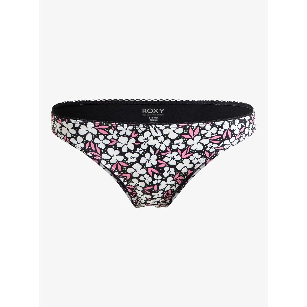 Bikini Bottoms Into The Sun print/charcoal background, ROXY