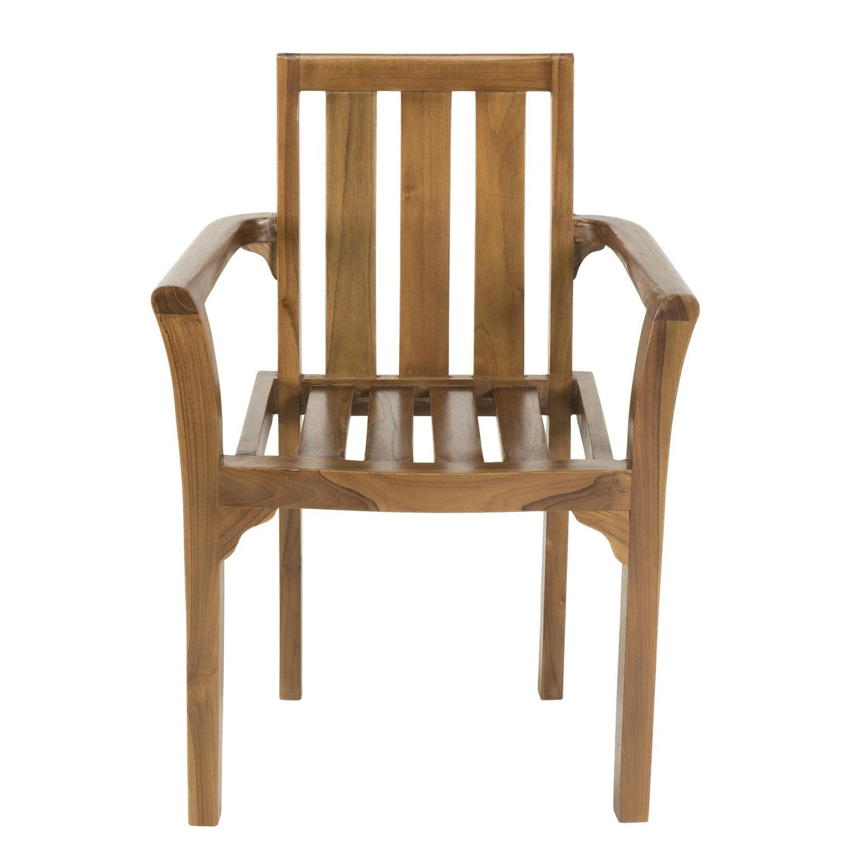 Fauteuil de jardin en teck huilé (lot de 2) MACAO bois naturel, PIER IMPORT