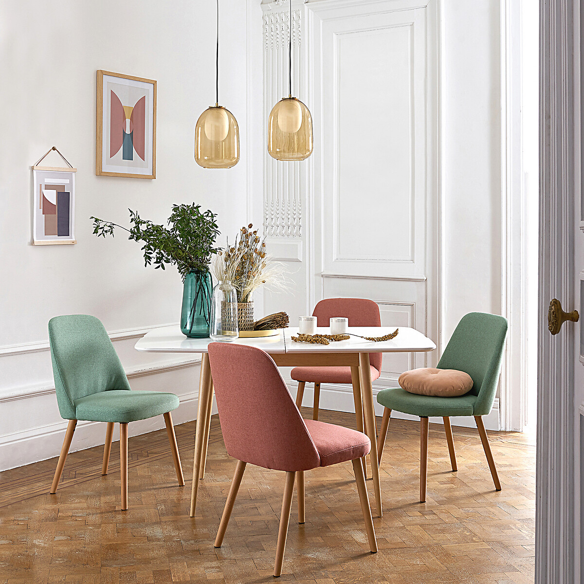 Table à manger, extensible, 2 à 6 personnes, JIMI blanc, LA REDOUTE INTERIEURS