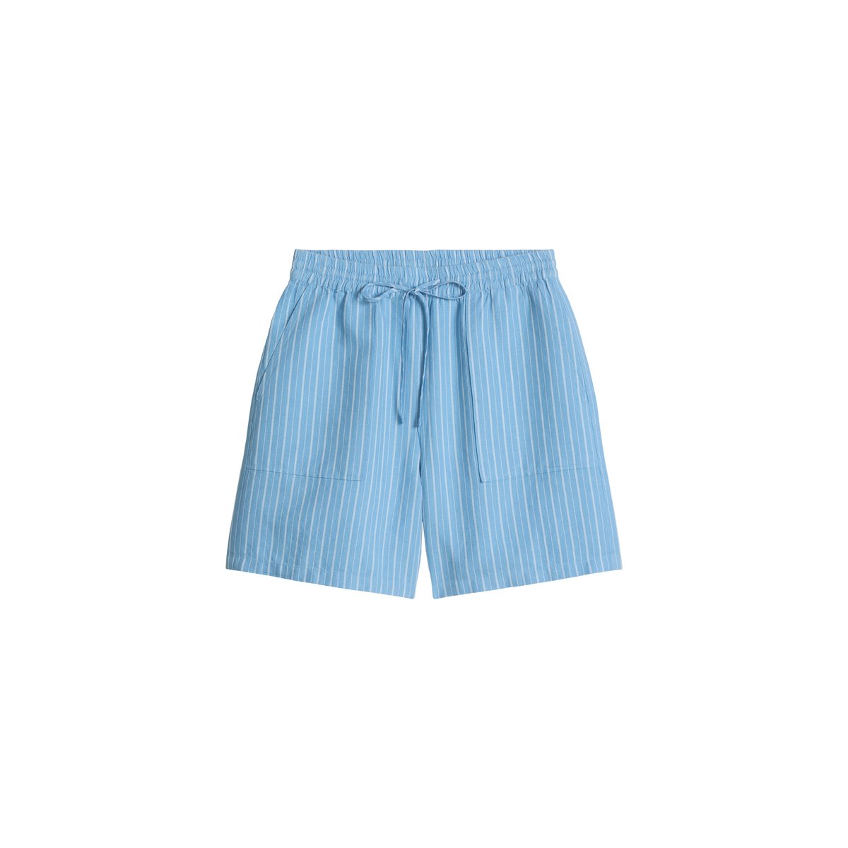 Short rayé régulier en mélange de lin et de coton bleu, MARC O’POLO DENIM
