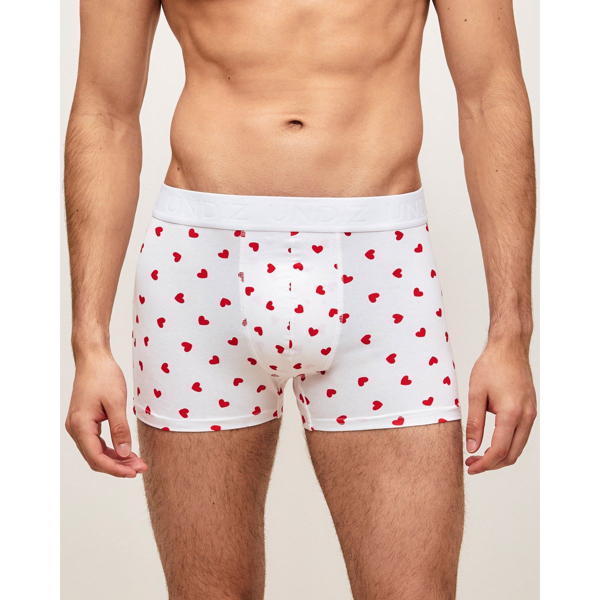 Boxer à motifs coeurs NEW KATCHIZ CO ecru, UNDIZ
