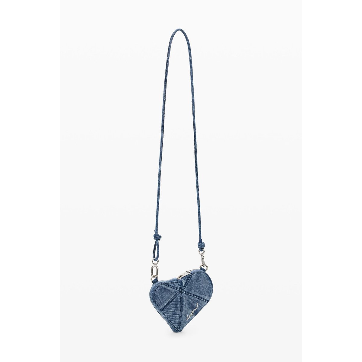 Petit porte-monnaie cœur à bandoulière bleu, DESIGUAL