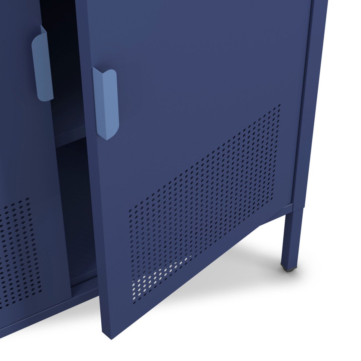 Buffet haut 2 portes en métal H110cm- ADEL bleu, DRAWER