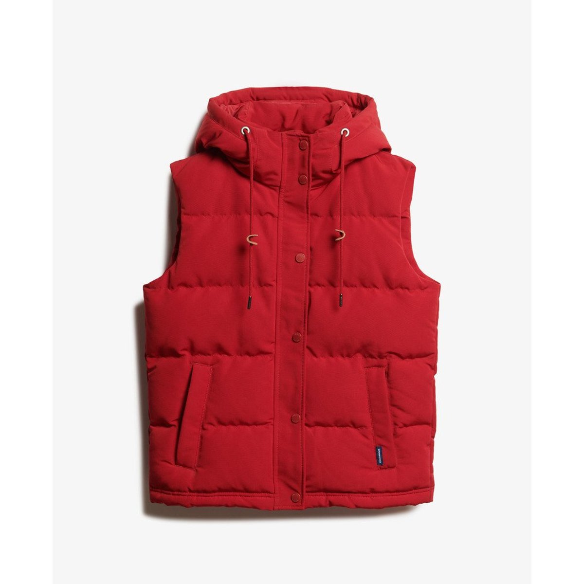 Doudoune Sans Manches À Capuche rouge, SUPERDRY