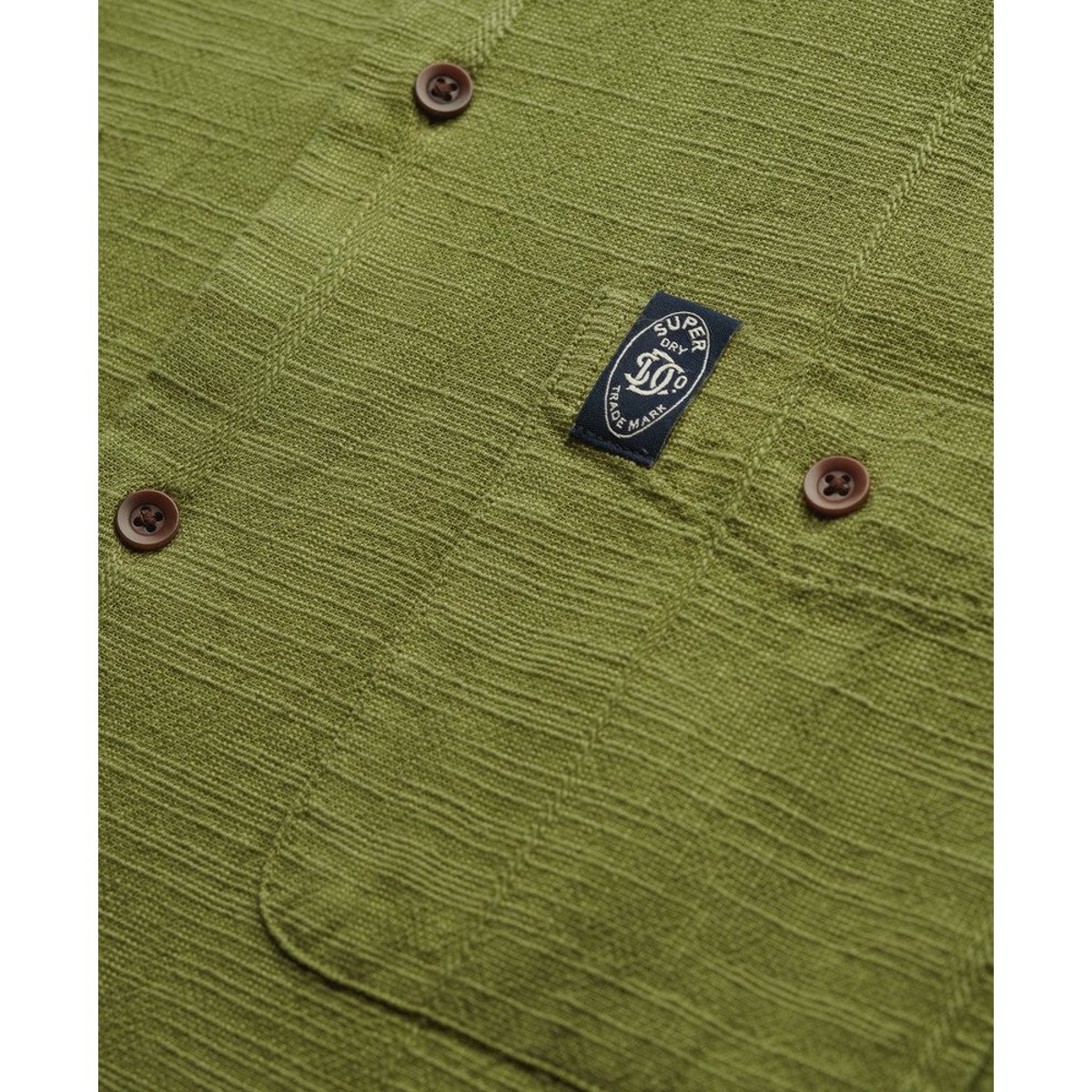 The Merchant Store - Chemise texturée à manches courtes sauge brûlée, SUPERDRY