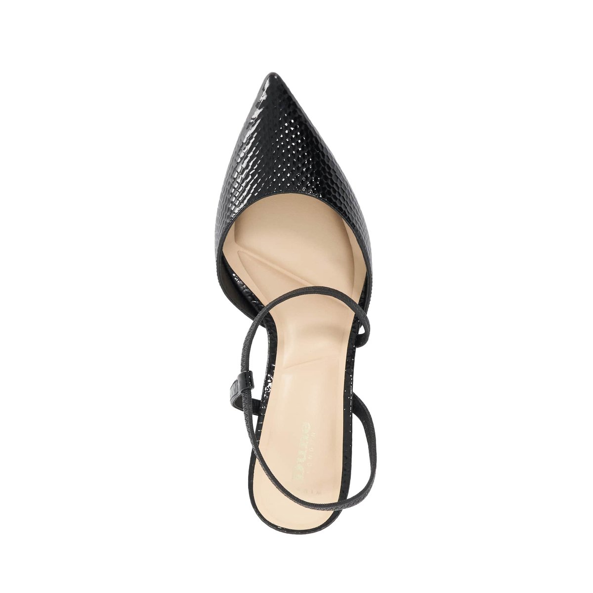 Escarpins ouverts mi-hauts - Wide Fit CHARMING black-rept print leather, DUNE LONDON