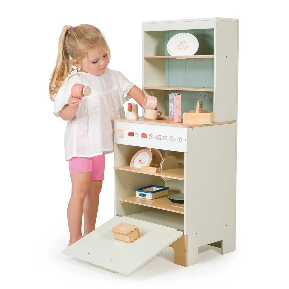 Buffet de cuisine et lave-vaisselle gris, TENDER LEAF TOYS