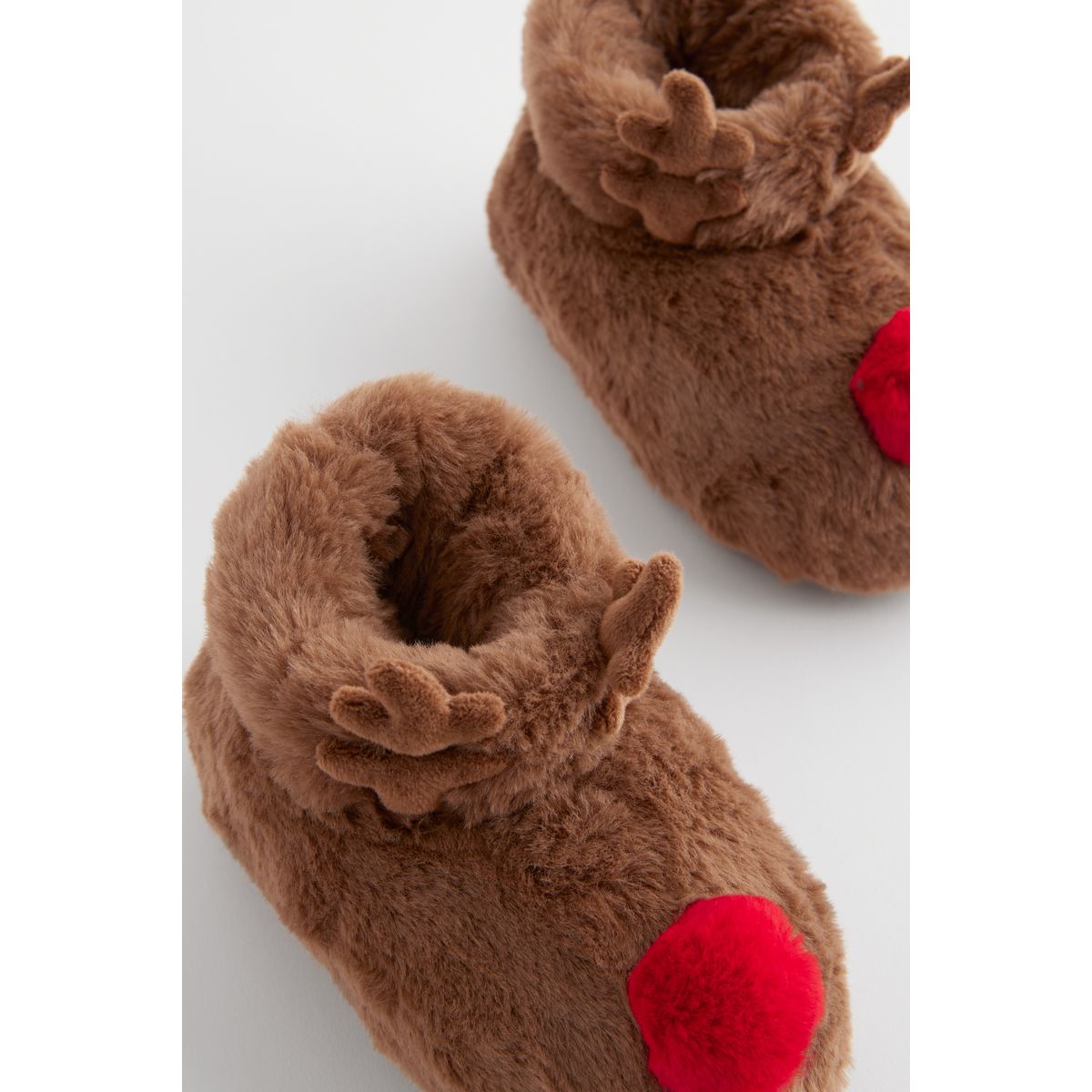 Chaussons style bottines renne marron, NEXT