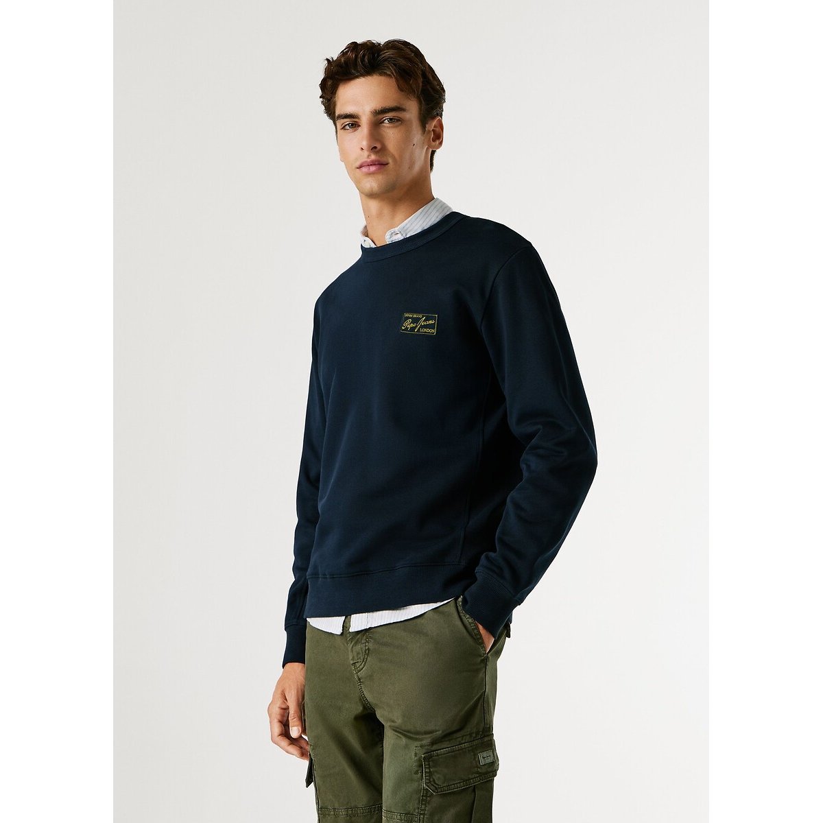 Sweat col rond SOREN CREW bleu marine, PEPE JEANS