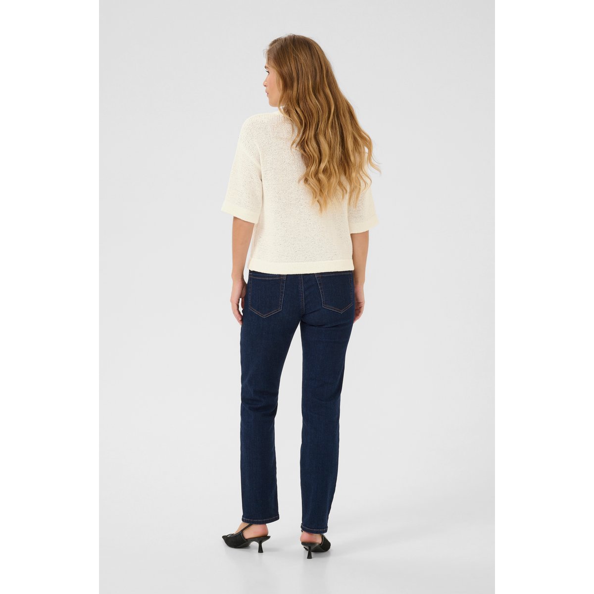 Pullover tricoté blanc, KAFFE