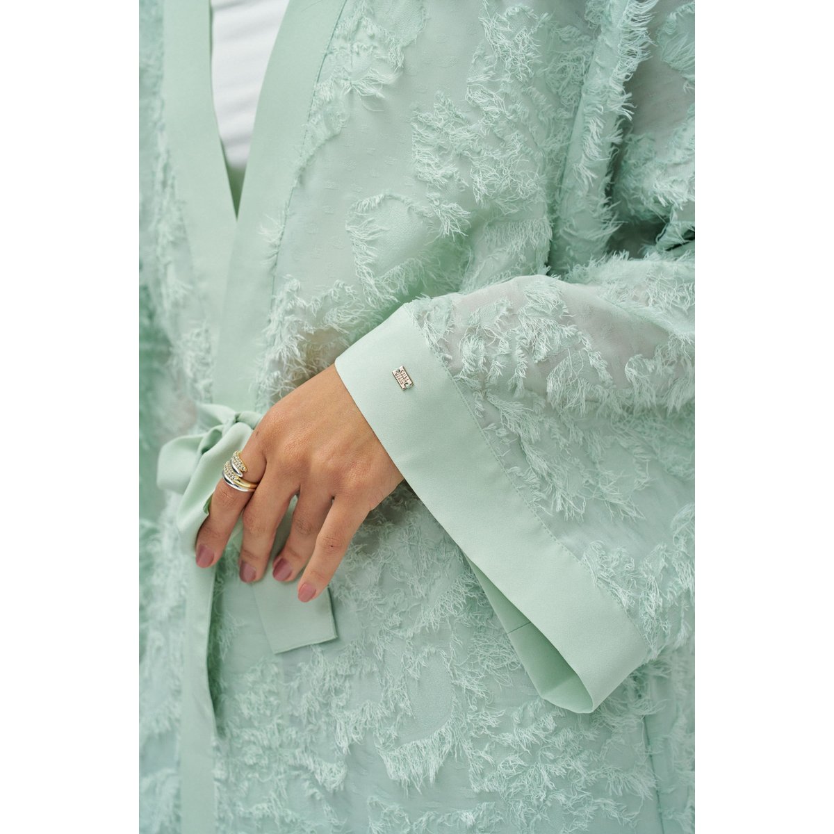 KIMONO AVEC JACQUARD vert, SALSA JEANS