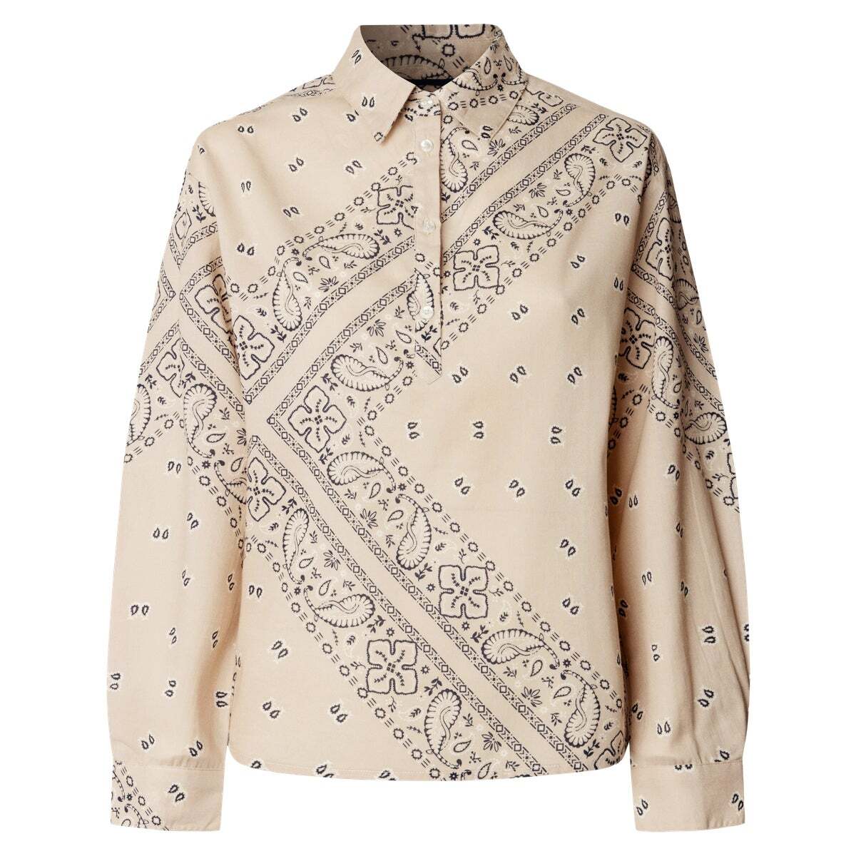Blouse À Imprimé Bandana beige malté, PEPE JEANS