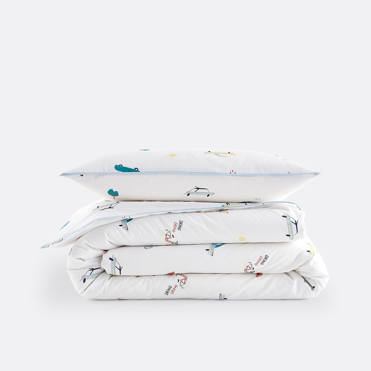 Parure de lit 50% coton recyclé, Emiliano imprimé, LA REDOUTE INTERIEURS