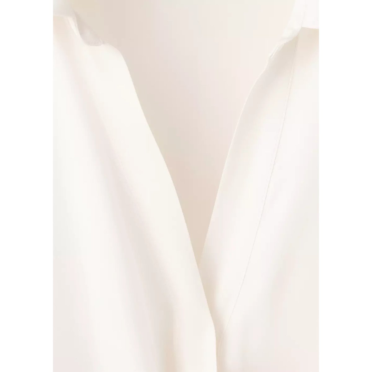 Robe satinée asymétrique blanc cassé, MANGO