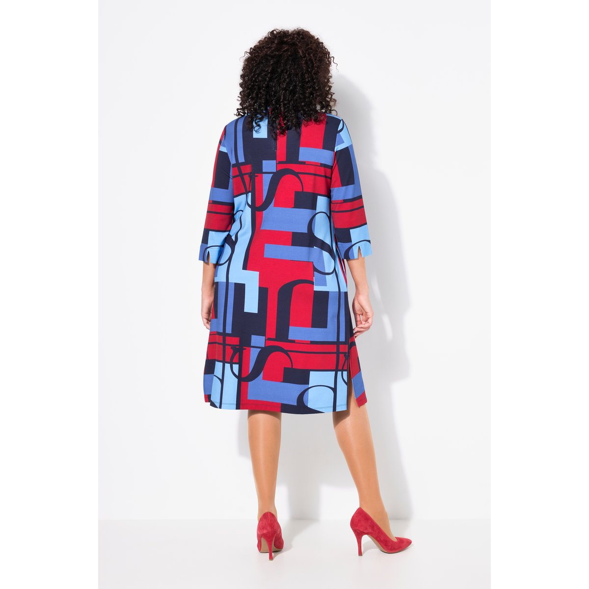 Robe en jersey point de Rome rouge rubis, ULLA POPKEN