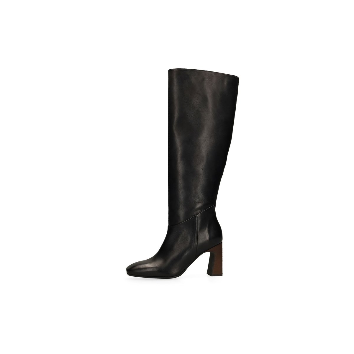 Bottes hautes en cuir noir, SACHA