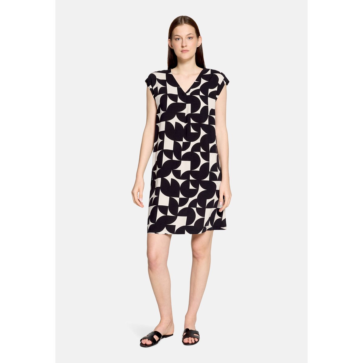 Robe casual à imprimé noir/blanc, BETTY & CO