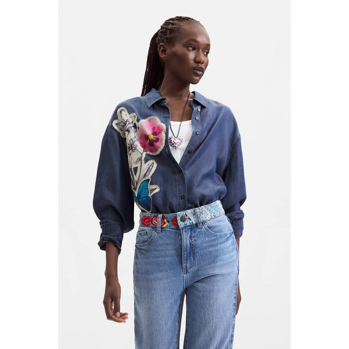 Jean coupe regular bleu clair, DESIGUAL