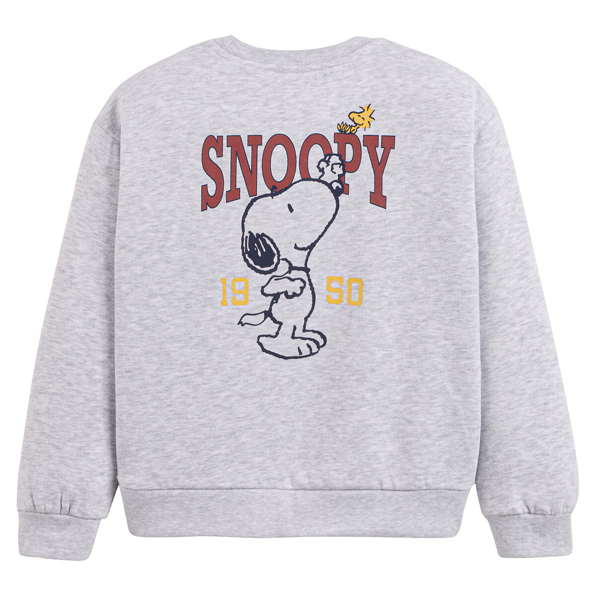 Printed Cotton Mix Sweatshirt grey marl, SNOOPY