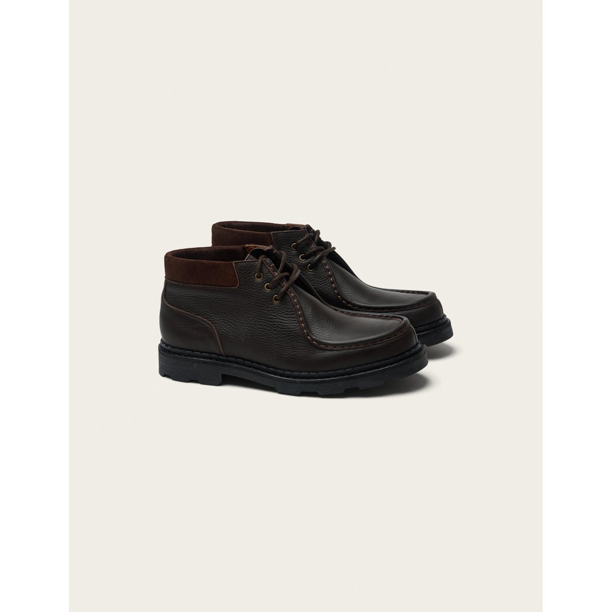Bottines MOPA cuir grainé marron, ODAJE