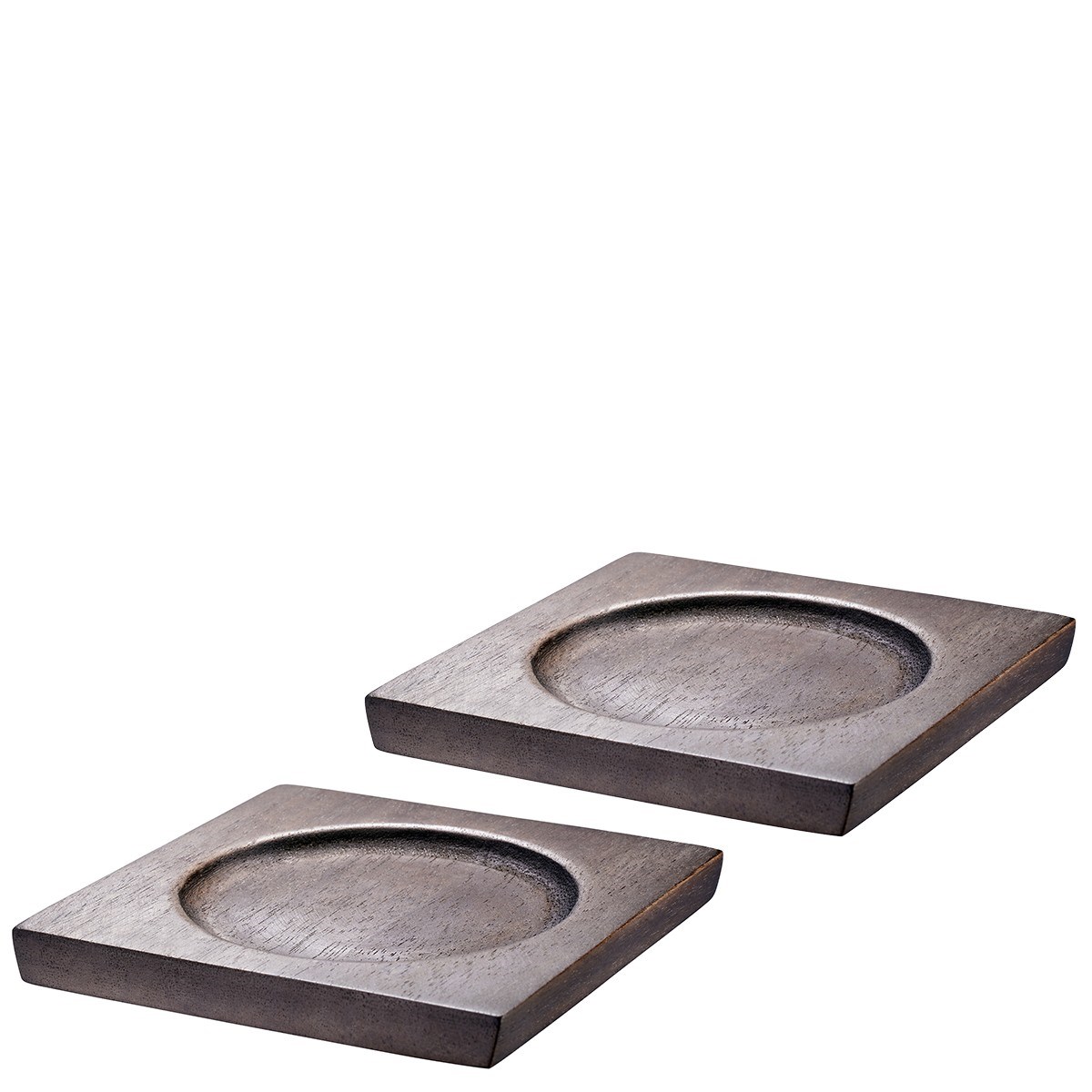 Lot de 2 grands sous-verres MIRA marron foncé, GEFU
