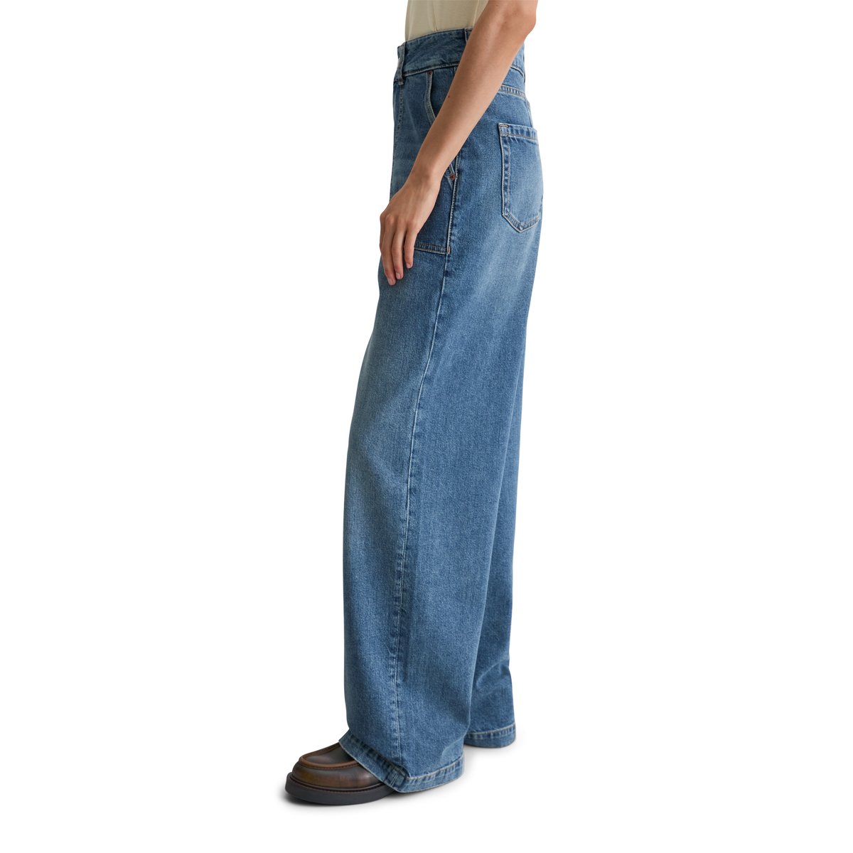 Jeans modèle Sjva large avec CIRCULOSE bleu moyen, MARC O'POLO