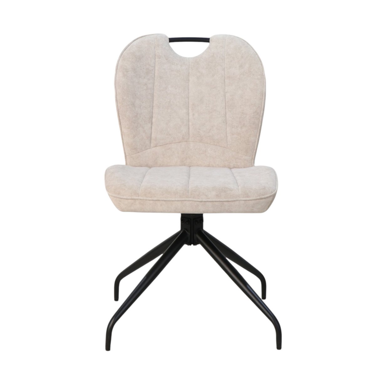 Chaise repas en tissu beige, ZAGO