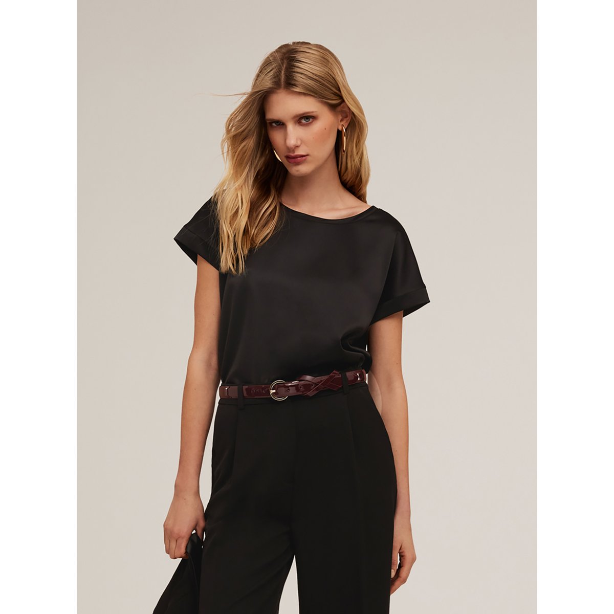 T-shirt bi-matière noir, MOTIVI