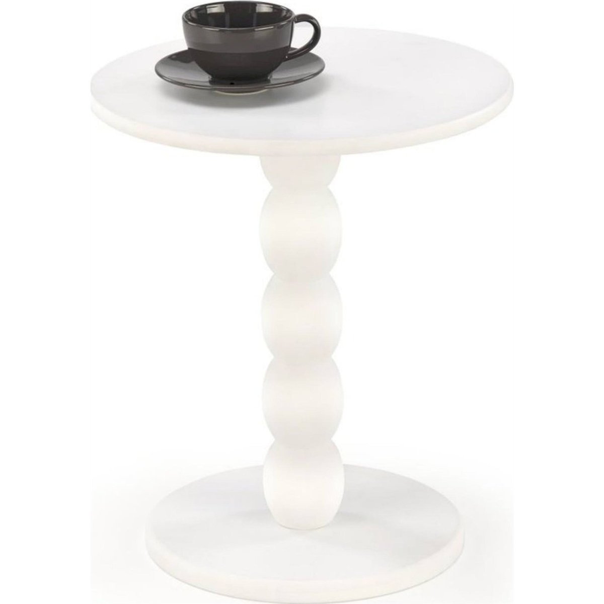 Table basse ronde bois collection OVIDAL blanc, RECOLLECTION