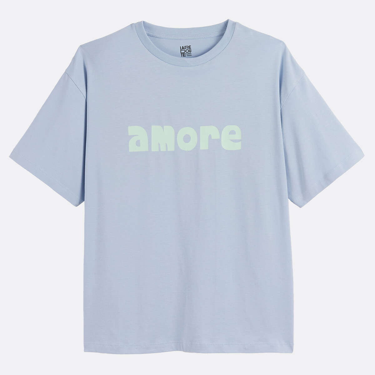 Slogan Crew Neck Short Sleeve T-Shirt navy blue, LA REDOUTE COLLECTIONS