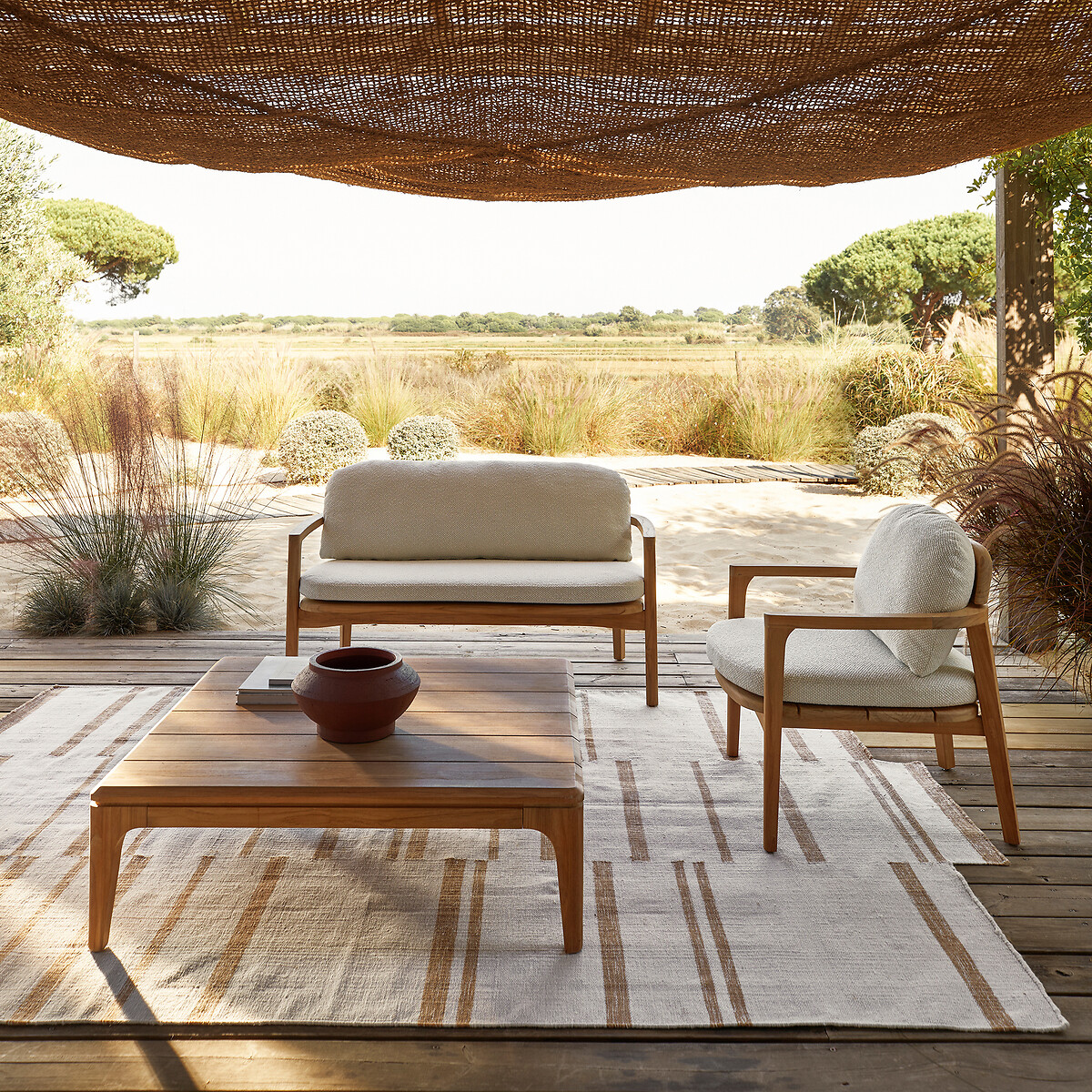 Gartensessel Cordano, Teak massiv sandfarben, AM.PM