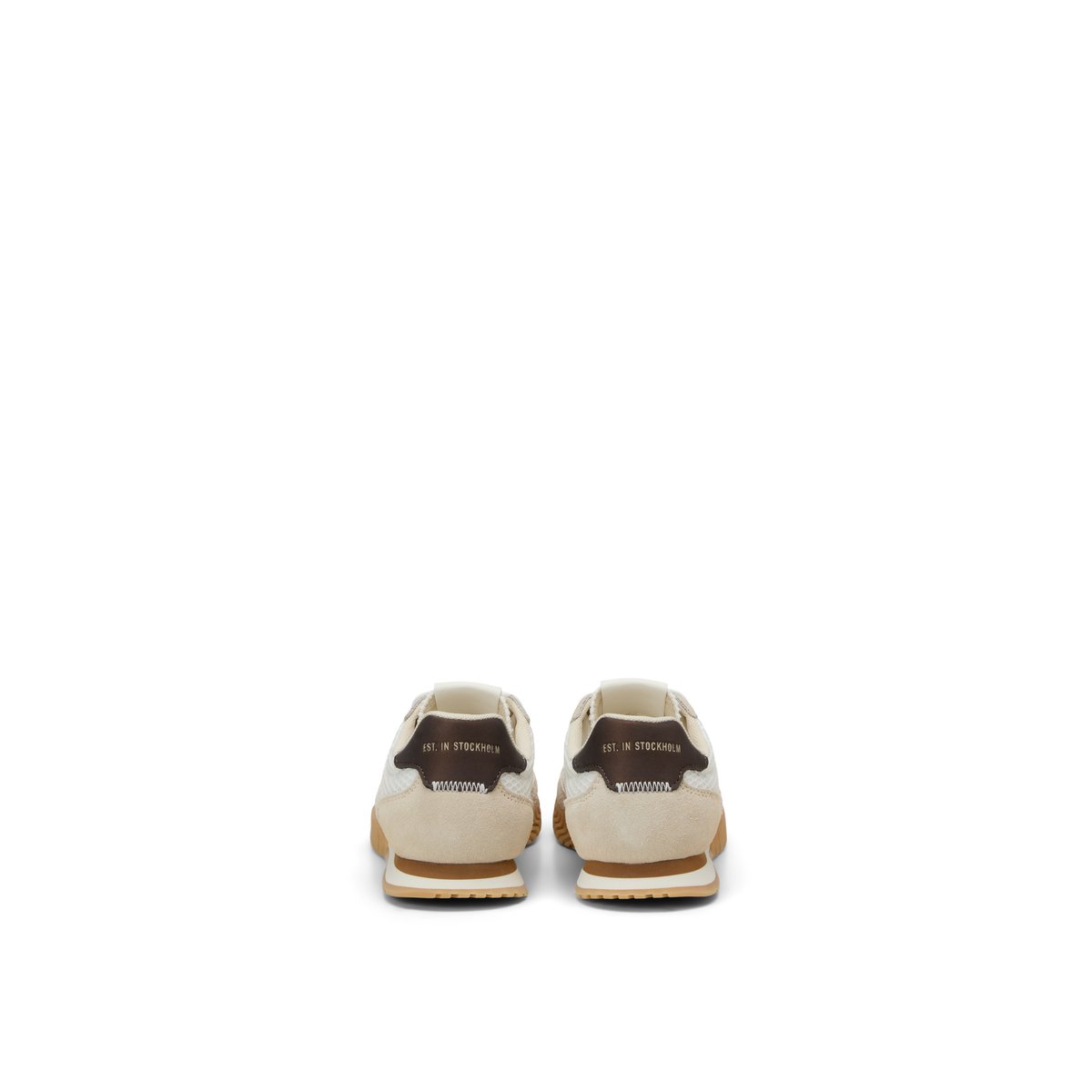 Baskets Modèle Gustafina en cuir et mesh blanc naturel, MARC O'POLO