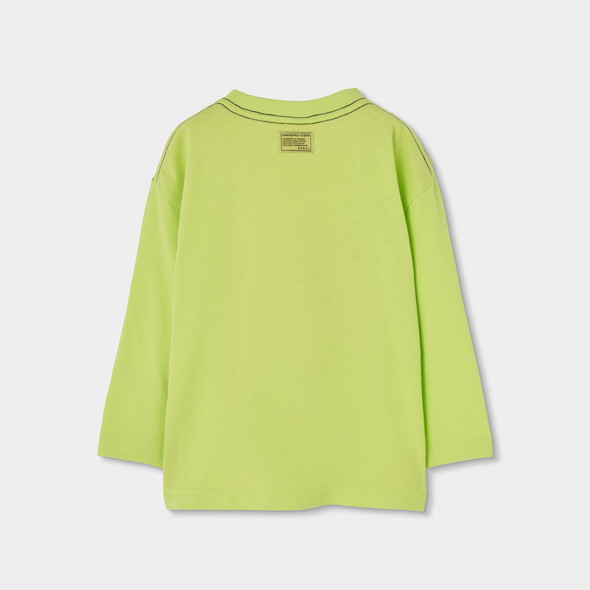 T-shirt garçon maille imprimé montagne vert, BOBOLI