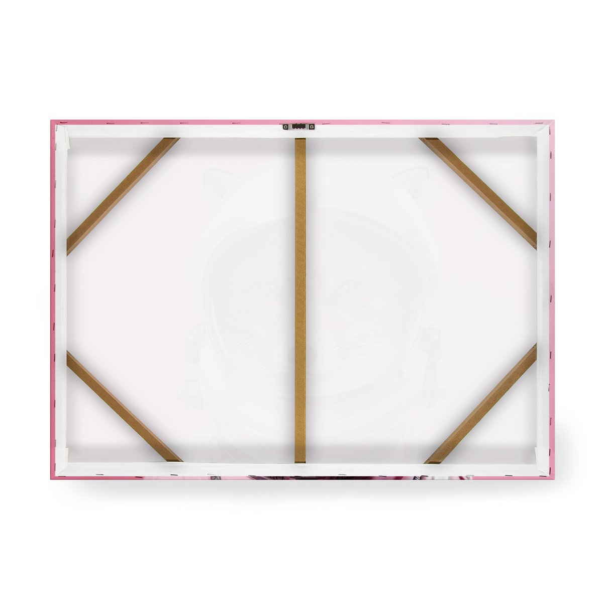 Toile imprimée Renard de l'espace rose, marron, ART FOR THE HOME