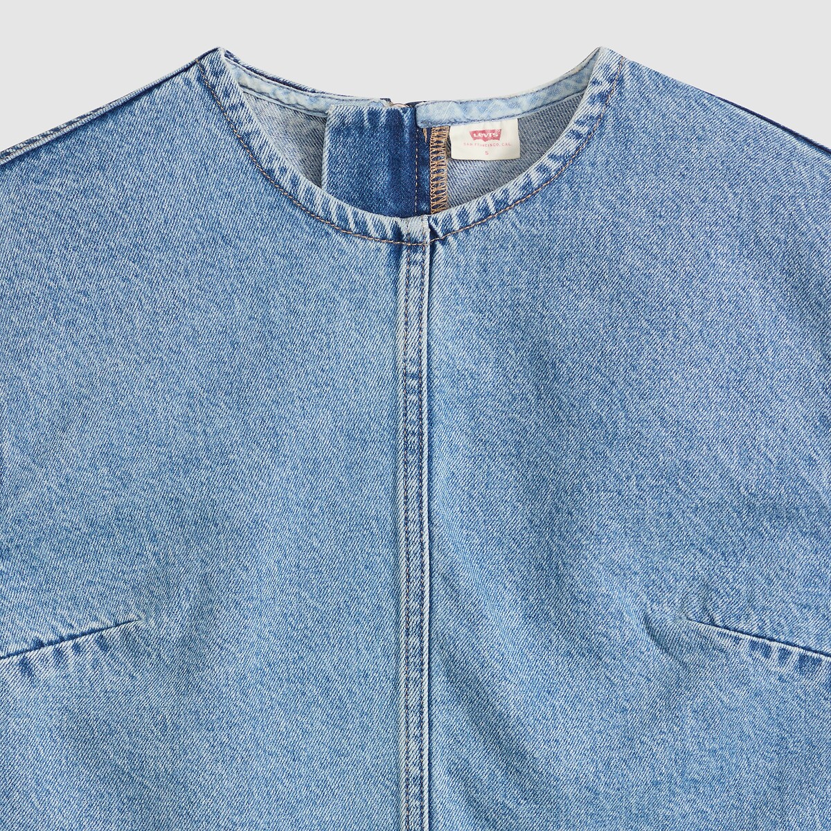 Blouse en denim col rond sans manches denim, LEVI'S