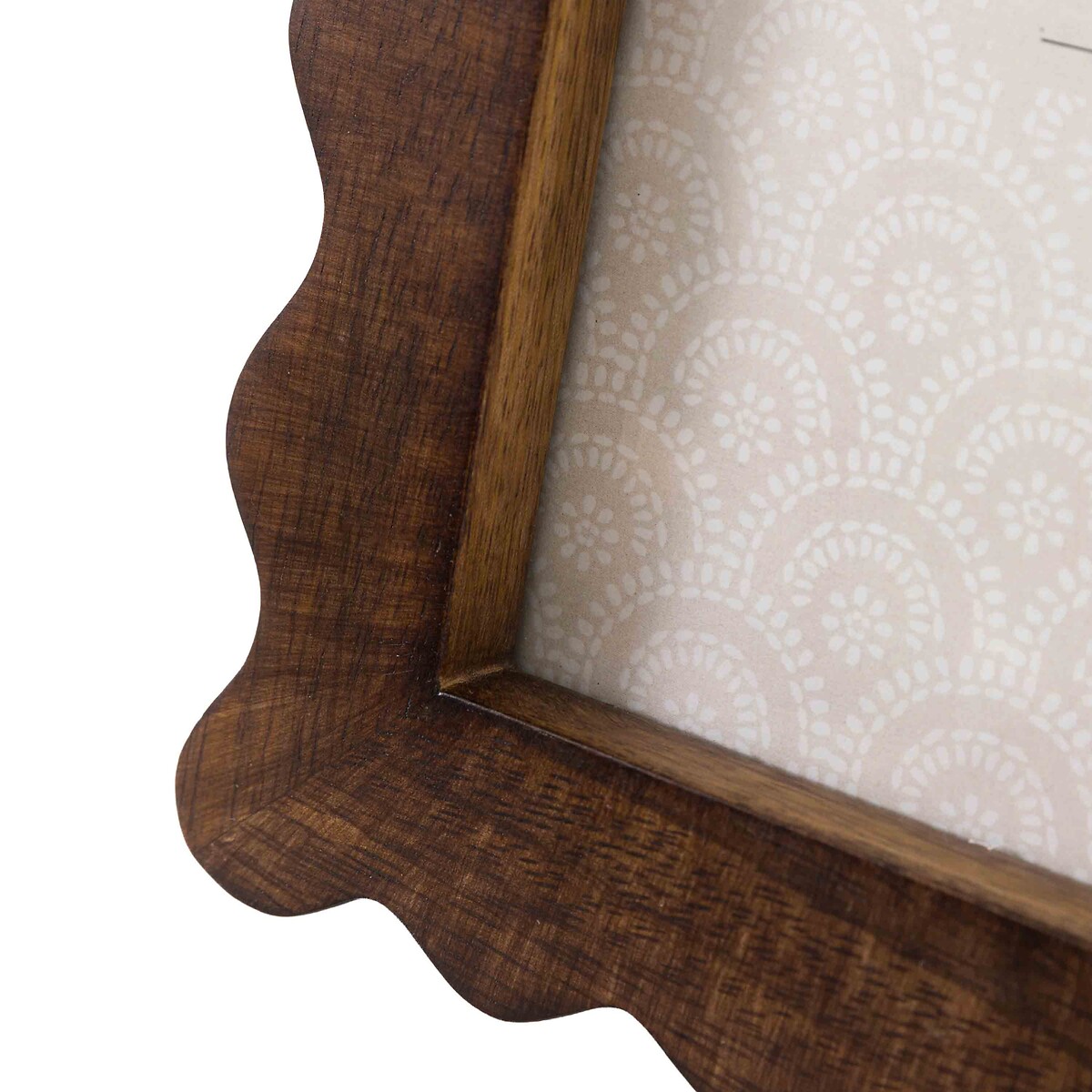 5x7" Anfo Wooden Scallop Photoframe brown , ÉDITÉ